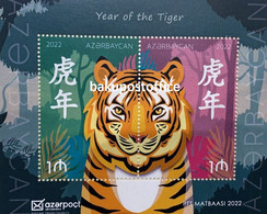 Azerbaijan Stamps 2022 Year Of Tiger Zodiac Chinese New Year - Otros