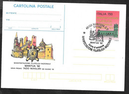 CARTOLINA POSTALE  - MANTUA '92 (CAT. INT. 222) - ANNULLO F.D.C. SPECIALE *5.6.1992* - Interi Postali