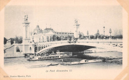 ►PARIS◄75►PRÉCURSEUR◄CPA►±1900◄LE PONT ALEXANDRE III►HÉLIO, FORTIER-MAROTTE, PARIS◄► - Ponts