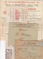 LETTRE. PUBLICITE ET FACTURE. P.ROCHON. CHATEAUNEUF. CHARENTE. FABRIQUE DE CHAUSSONS FEUTRE - 1921-1960: Moderne