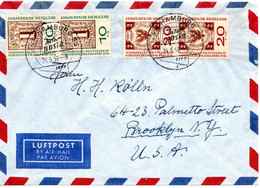 57600 - Bund - 1959 - Interposta, 2 Saetze A. LpBf HAMBURG - INTERPOSTA -> Brooklyn, NY (USA) - Storia Postale