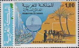 Morocco 1978 Puerto Laâyoune.Barge Berth.Head Scott 413 Michel 881 Yvert 806 Gibbons 497 - Vuurtorens