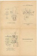 Henri BOUTET - Carton 19°, 15 X 22,5 Cm, Plié En 4 Volets - Publicités Parisiennes Et Dessins - Boutet