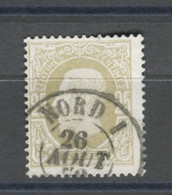 BELGIQUE - COB 32 25C BISTRE OLIVE DOUBLE CERCLE D'AMBULANT NORD I - 1869-1883 Leopold II