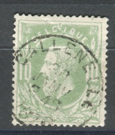 BELGIQUE - COB 30 10C VERT PERCEPTION SIMPLE CERCLE CALLENELLE - 1869-1883 Leopoldo II