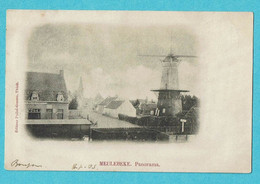 * Meulebeke (West Vlaanderen) * (Editeur Pollet - Dooms Tielt) Panorama, Moulin, Molen, Mill, Train, Gare, Station, TOP - Meulebeke