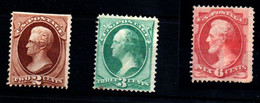 Estados Unidos Nº 40/42. Año 1870/82 - Unused Stamps