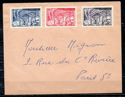 TAAF. N°8-10 De 1957 Sur Enveloppe N'ayant Pas Circulé (not Circulated). Année Géophysique Internationale. - Internationaal Geofysisch Jaar