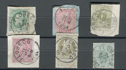 BELGIQUE - LOT DE 6 TIMBRES DIFFERENTS SIMPLE CERCLE FLOBECQ - Otros & Sin Clasificación