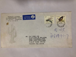 Poland Cover Sent To China Insect - Verzamelingen