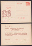 P 86 II C 48 "Mauerwerksbau", 1989, Beidseitiger Zudruck, Ungebraucht - Cartes Postales - Neuves