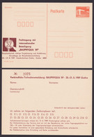 P 86 II C 62 "Bauphyqua", 1989, Beidseitiger Zudruck, Ungebraucht - Cartes Postales - Neuves