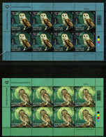 CYPRUS 2022 FAUNA Animals. Birds OWLS - Fine 2 Sheets MNH - Nuovi