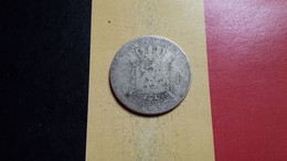 BELGIQUE LEOPOLD II 2 FRANCS 1867 SANS CROIX RARE MAIS USEE ARGENT/ZILVER/SILBER/SILVER COTE 10€-60€-600€-1500€ !!! - 2 Francs