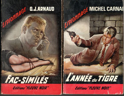 2 Romans Espionnage  -  Editions Fleuve Noir  N: 353  Fac.Similés  Et N: 362  L'Année Du Tigre De 1963 - Fleuve Noir