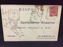 Marsala Trapani  SICILIA    Primi 900 Etichetta Karl Alberto Anselmivini Marsala - Marsala