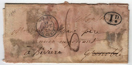 ORAN Algérie 21 Septembre 1844; 6 Décimes + Décime Rurale Pour Biviers - 1801-1848: Vorläufer XIX