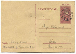 Szabadka Serbia - Postal Stationery Traveled To Csuza Baranya, Year 1942 - Banat-Bacska