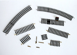 JOUEF HO 8 RAIL COURBE N°870 R=385mm R=15' DROIT N°475/2, 475/3, 475/2P + PIECES   (2203.23) - Track