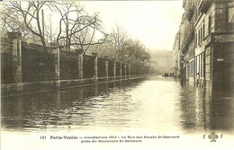 75 PARIS VENISE INONDATIONS DE JANVIER 1910 RUE DES FOSSES SAINT BERNARD PRISE DU BOULEVARD SAINT GERMAIN - Inondations De 1910