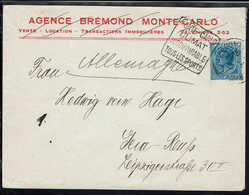 Monaco - 1924-33 - N° 99 Seul Avec Oblitération Daguin Sur Enveloppe De Monte-Carlo à Destination De Leipzig (All) - TB. - Covers & Documents