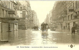 75 PARIS VENISE INONDATIONS DE JANVIER 1910 FAUBOURG SAINT ANTOINE TOUS LES COMMERCES SONT FERMES BIEN ENTENDU - Inondations De 1910