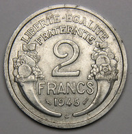 RARE ! 2 Francs Morlon, 1945 C (Castelsarrasin), Aluminium - Gouvernement Provisoire - 2 Francs