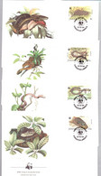 Jamaica 591 T/m 594 FDC WWF WNF (1984) - Jamaica (1962-...)