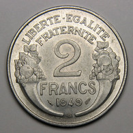 RARE En SPL++ ! 2 Francs Morlon, 1949 B (Beaumont-le-Roger),  Aluminium - IV° République - 2 Francs