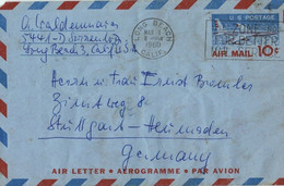 USA 1960 10c AirMail Aerogramme - USED @D2385 - 1961-80