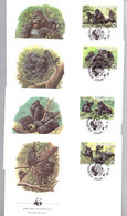 Rwanda 1292 T/m 1295 FDC WWF WNF (1985) - 1980-1989