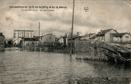Alfortville Inondations En 1910 De La Seine Et De La Marne Flood Flut Alluvione Val-de-Marne 94140 Cpa Non Ecrite Au Dos - Alfortville