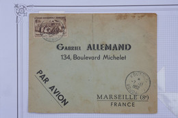 T25 SOUDAN  BELLE LETTRE 1952 KOUTALA  PETIT VILLAGE  POUR MARSEILLE FRANCE+ AFFRANCHISSEMENT PLAISANT - Storia Postale