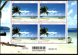 Wallis & Futuna 2015 - Arbres, Cocotier, Plages De Wallis - Bloc De 4 Avec Coin Daté Neufs - Unused Stamps