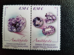 Fsat 2020 Taaf Antarctic Minerals Mineraux Minerali Mineralen AMETHYSTE 2v Mnh - Unused Stamps