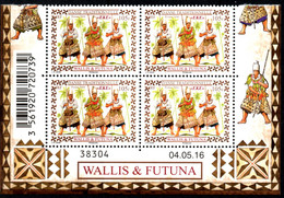 Wallis Et Futuna 2016 - Dance Traditionnelle Eke - Bloc De 4 Avec Coin Daté Neufs - Unused Stamps