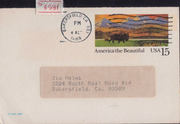 USA 1988 15c America The Beautiful PSC - USED @D3581 - 1981-00