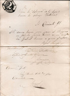 URUGUAY - CIVIL WAR - GUERRA GRANDE - 1847 APPLICATION FOR ENTRY TO THE PORT - PAPER WORKED WITH YEAR  - See DESCRIPTION - Documentos Históricos