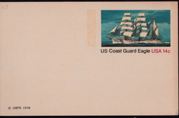 USA  1978 14c US Coast Guard Eagle PSC - UNUSED @D4100 - 1961-80