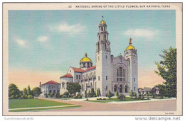 Texas San Antonio National Shrine Of The Little Flower Curteich - San Antonio