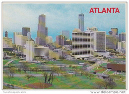 Georgia Atlanta Skyline Showing Georgia-Pacific Building & Peachtree Plaza Hotel - Atlanta