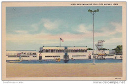 Iowa Des Moines Birdland Swimming Pool 1939 Curteich - Des Moines