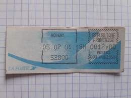 Nogent 52800 - 05-02-91 - G03 PC52353 Tarif 12.00 - Encre Noire - 1988 « Comète »