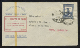 Portuguese Angola 1946 Illustrated Cover Sent From Luanda To Switzerland, Franked With Vasco Da Gama Issue 1.75a Blue - Angola