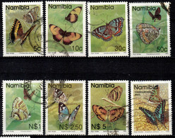 NAM+ Namibia 1993 Mi 751-52 754 756 760 762-63 Schmetterlinge TK - Namibie (1990- ...)