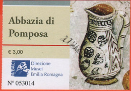 POMPOSA - Abbazia Di Pomposa - Biglietto D'ingresso Intero - Usato - Tickets - Entradas