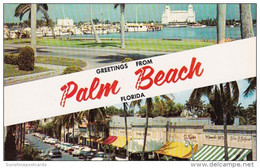 Greetings From Palm Beach Showing Yacht Basin & Worth Avenue Shops - Palm Beach