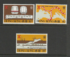 Hong Kong 1979 S#358-360 Mass Transit Railroad MNH Train Bus - Unused Stamps