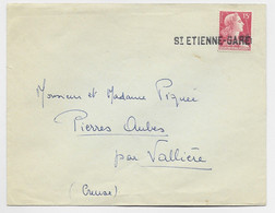 FRANCE MULLER 15FR LETTRE ANNULATION GRIFFE ST ETIENNE GARE POUR LA CREUSE - 1955-1961 Marianne De Muller