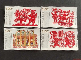 China 2020-3 SET CHINESE PAPER CUTTING MNH,4V - Unused Stamps